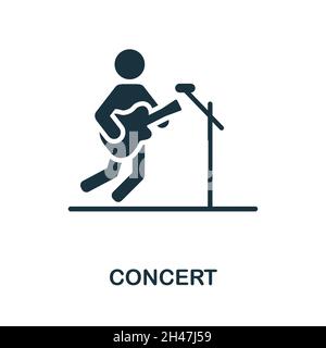 Concert-Symbol. Monochromes Schild aus der Big City Life Kollektion. Creative Concert Icon Illustration für Webdesign, Infografiken und mehr Stock Vektor