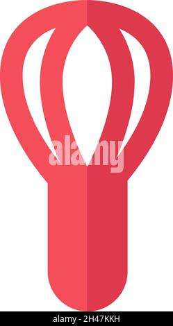 Handbesen, Illustration, Vektor, auf weißem Hintergrund. Stock Vektor