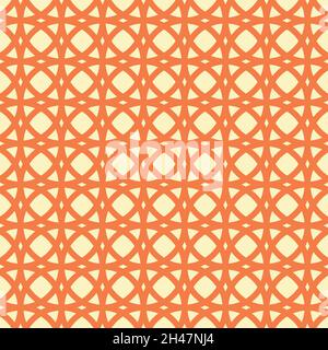 Vektor geometrische schneiden orange Kreis nahtlose Muster. Hellgelber Hintergrund. Stock Vektor