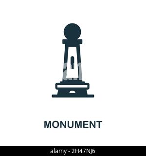 Monument-Symbol. Monochromes Schild aus der Big City Life Kollektion. Creative Monument Icon Illustration für Webdesign, Infografiken und mehr Stock Vektor