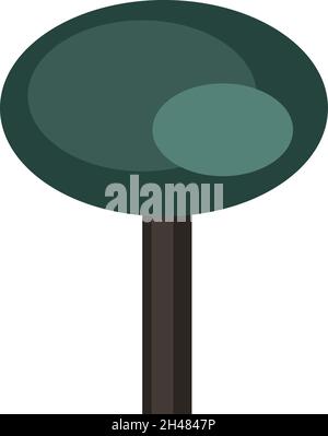 Grüner abstrakter Baum, Illustration, Vektor, auf weißem Hintergrund. Stock Vektor