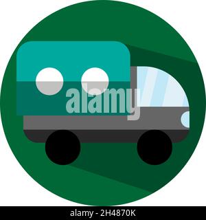 Kleiner LKW, Illustration, Vektor, auf weißem Hintergrund. Stock Vektor