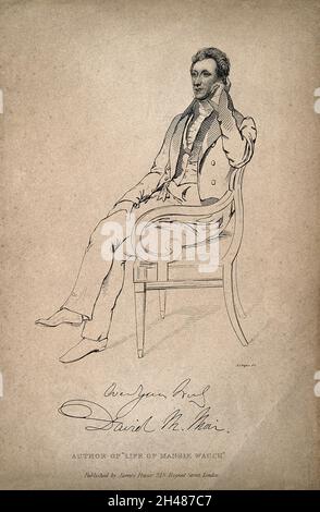 David Macbeth Moir. Linienstich von D. Maclise [A. Croquis]. Stockfoto