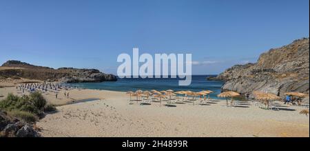Sandstrand Skinaria Beach, Südküste, Kreta, Griechenland Stockfoto