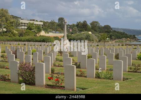 Britischer Soldatenfriedhof Souda Bay War Cemetery, Souda, Kreta, Griechenland Stockfoto