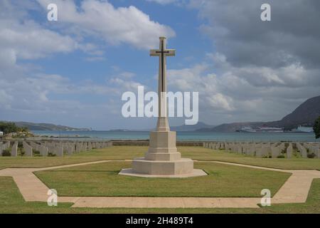 Britischer Soldatenfriedhof Souda Bay War Cemetery, Souda, Kreta, Griechenland Stockfoto