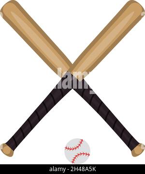 Baseballschläger, Illustration, Vektor auf weißem Hintergrund. Stock Vektor