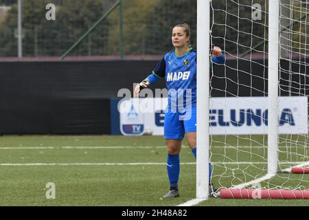 Rom, Italien. Oktober 2021. Diede Lemey von den USA Sassuolo Calcio während des Serie-A-Spiels zwischen A.S. Roma Women und US-Sassuolo Calcio im stadio Agostino Di Bartolomei Trigoria am 31. Oktober 2021 in Trigoria, Italien. Kredit: Unabhängige Fotoagentur/Alamy Live Nachrichten Stockfoto