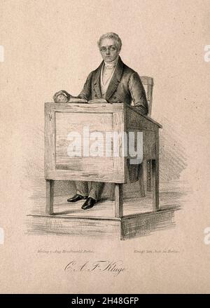 Karl Alexander Ferdinand Kluge. Lithographie. Stockfoto