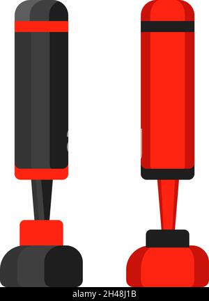 Boxsack, Illustration, Vektor auf weißem Hintergrund. Stock Vektor