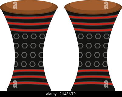 Darbuka, Illustration, Vektor auf weißem Hintergrund. Stock Vektor