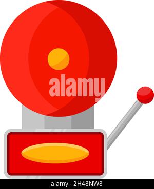 Feueralarm, Illustration, Vektor auf weißem Hintergrund. Stock Vektor