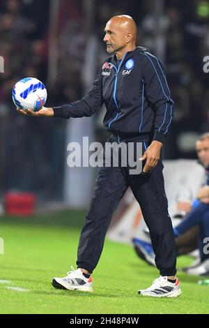 Arechi-Stadion, Salerno, Italien, 31. Oktober 2021, Napoli's Cheftrainer Luciano Spalletti während der US Salernitana gegen SSC Napoli - italienische Fußballserie Stockfoto