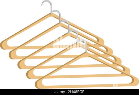 Holzhänger, Illustration, Vektor auf weißem Hintergrund. Stock Vektor