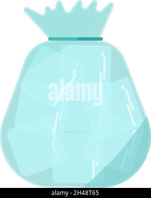 Eisbeutel, Illustration, Vektor auf weißem Hintergrund. Stock Vektor