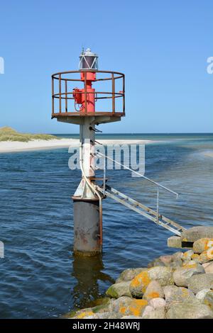 Nordstrand Prerow mit Strandgras, Zaunpfosten, Sandbuchten, Wildenten, Ostsee, Deutschland Stockfoto