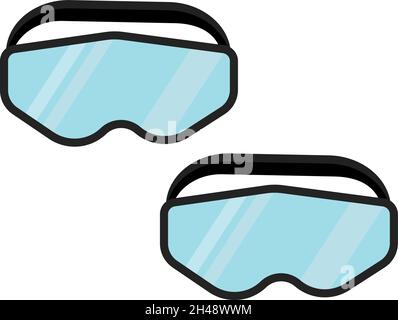 Schutzbrille, Illustration, Vektor auf weißem Hintergrund. Stock Vektor