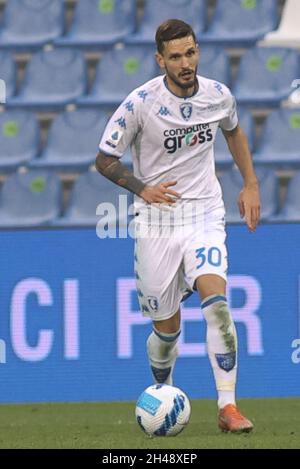 Reggio Emilia (RE), Italia, 31 Ottobre 2021, Mapei Stadium - Citta del Tricolore, 11Â giornata Campionato Serie A Tim 2021/2022, incontro tra le squadre del US Sassuolo Calcio e dell'Empoli FC, nellas foto: 30 Petar Stojanovic -Empoli Stockfoto