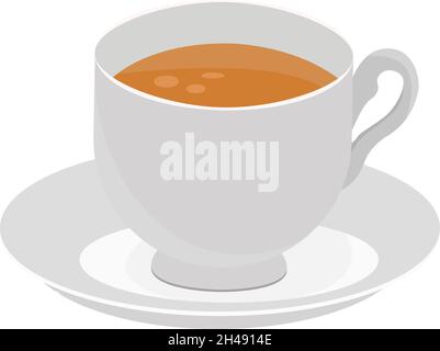 Tasse Tee, Illustration, Vektor auf weißem Hintergrund. Stock Vektor