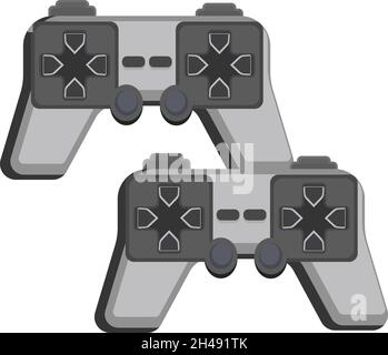 Gaming-Joypaden, Illustration, Vektor auf weißem Hintergrund. Stock Vektor
