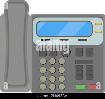Altes Telefon, Illustration, Vektor auf weißem Hintergrund. Stock Vektor