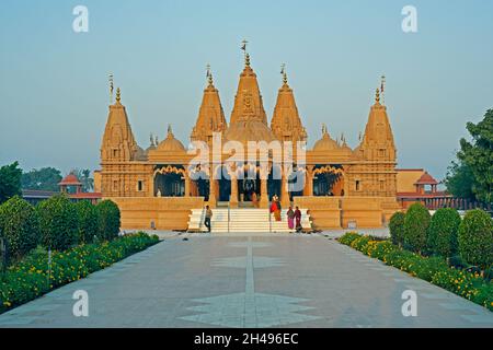 01 03 2009 Swaminarayan Temple BAPS Shri Swaminarayan Mandir Aksharvadi Aksharvadi Marg Bhavnagar Gujarat Indien Stockfoto