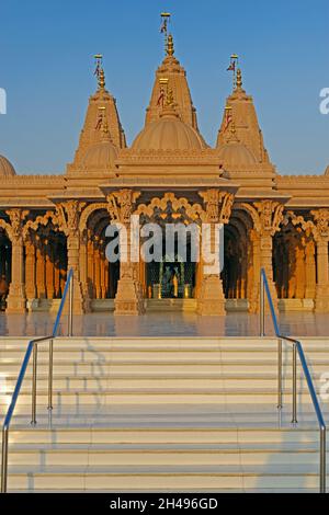 01 03 2009 Swaminarayan Temple BAPS Shri Swaminarayan Mandir Aksharvadi Aksharvadi Marg Bhavnagar Gujarat Indien Stockfoto