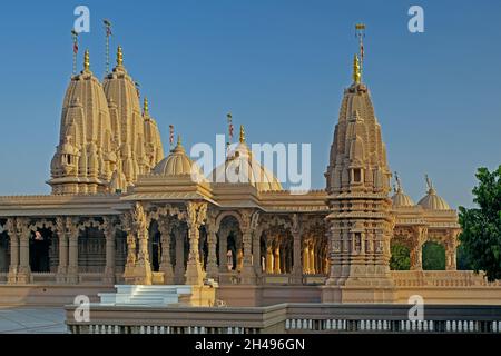 01 03 2009 Swaminarayan Temple BAPS Shri Swaminarayan Mandir Aksharvadi Aksharvadi Marg Bhavnagar Gujarat Indien Stockfoto