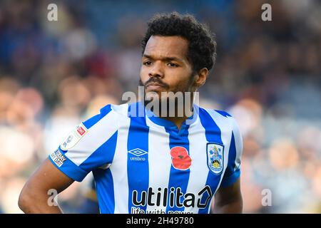 Duane Holmes von Huddersfield.Bild: Liam Ford/AHPIX LTD, Football, EFL Championship, Huddersfield Town / Millwall, John Smiths Stadium, Huddersfield, Stockfoto