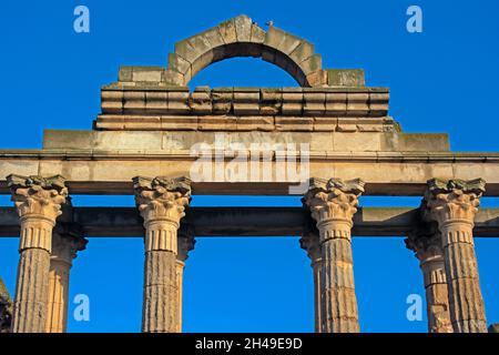 Templo de Diana (Tempel der Diana). 1. Jahrhundert n. Chr. Mérida, Spanien. Stockfoto