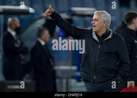 Stadio Olimpico, Rom, Italien. Oktober 2021. Serie A Football Roma / AC Milan; Credit: Action Plus Sports/Alamy Live News Stockfoto