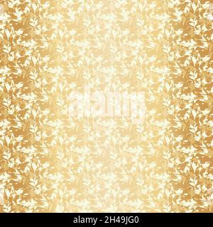 Gold Folie Melange Textur Stil Vektor Muster Hintergrund. Abstrakter goldener Hintergrund mit vergoldetem oder melierten Flockeneffekt. Luxuriöse Glitch-Maserung Stock Vektor