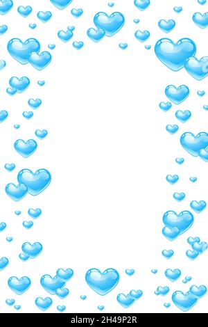 Herzförmige Blase mit Kopierfläche auf Weiß Stock Vektor