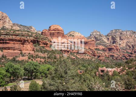 Atemberaubende Landschaften entlang des Boynton Canyon, Sedona, Arizona, U. S. A. Stockfoto