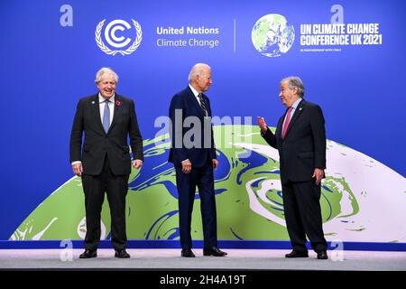 Boris Johnson, Joe Biden, Antonio Guterres, 2021 Stockfoto