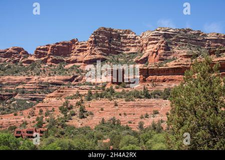 Atemberaubende Landschaften entlang des Boynton Canyon, Sedona, Arizona, U. S. A. Stockfoto