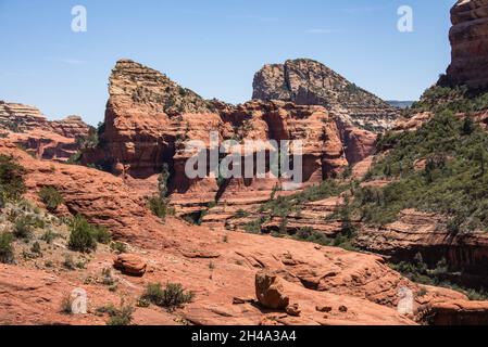 Atemberaubende Landschaften entlang des Boynton Canyon, Sedona, Arizona, U. S. A. Stockfoto