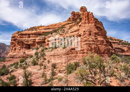 Atemberaubende Landschaften entlang des Boynton Canyon, Sedona, Arizona, U. S. A. Stockfoto