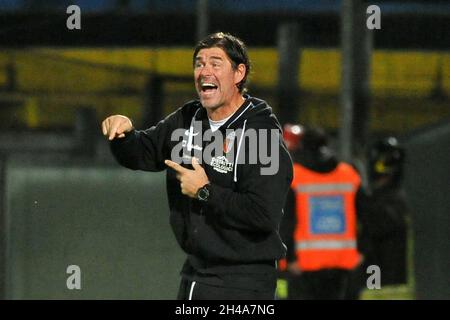 Pisa, Italien. November 2021. Cheftrainer von Ascoli Andrea Sottil während AC Pisa vs Ascoli Calcio, Italienische Fußball-Meisterschaft Liga BKT in Pisa, Italien, November 01 2021 Quelle: Independent Photo Agency/Alamy Live News Stockfoto