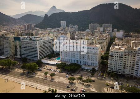 Rio de Janeiro, Brasilien - 29. März 2021: Das Hotel ist das berühmteste und luxuriöseste Hotel in Rio de Janeiro, Brasilien. Stockfoto