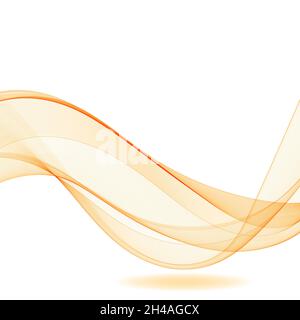 Abstrakt stilvolle orange Welle Hintergrund Stockfoto