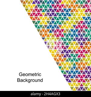 Abstrakte Regenbogen Hintergrund, bestehend aus farbigen Dreiecke Stockfoto