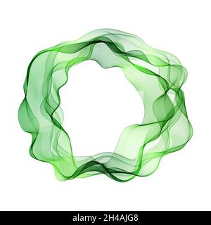 Designelemente. Welle von vielen farbigen Linien Kreis Ring. Abstrakte vertikale gewellte Streifen auf weißem Hintergrund Stockfoto