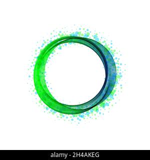 Farbiger abstrakter Kreis. Gefärbtes Lametta. Festlicher Vektorhintergrund Stockfoto