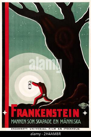 Frankenstein (Universal, 1931). Schwedisches Filmplakat. Stockfoto