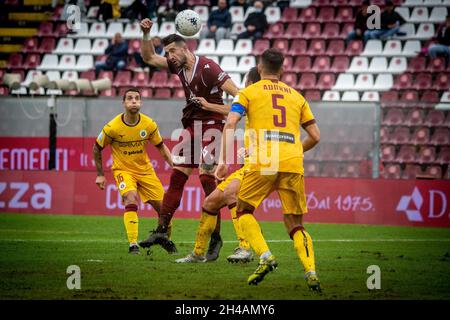 Reggio Calabria, Italien. November 2021. Galabinov Andrey (Reggina)-Kopfschuss während Reggina gegen Cittadella, Italienische Fußballmeisterschaft Liga BKT in Reggio Calabria, Italien, November 01 2021 Quelle: Independent Photo Agency/Alamy Live News Stockfoto