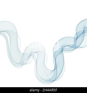 Abstrakter blauer Wellenvektor Hintergrund blauer Wellenfluss Stockfoto