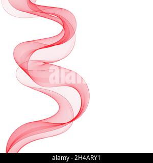 Abstrakte rote Linien. Hintergrund. Rote Rauchwelle. Stockfoto