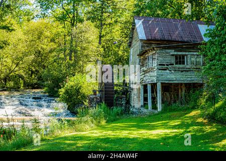 Loudermilk Mill, State Route GA-197, Mount Airy, Georgia Stockfoto