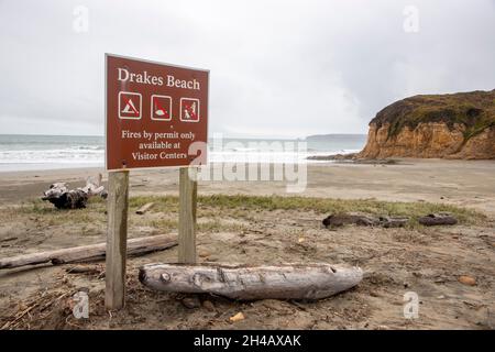 Point Reyes National Seashore ist un Marin County an der Pazifikküste von Nordkalifornien in den Vereinigten Staaten. Stockfoto